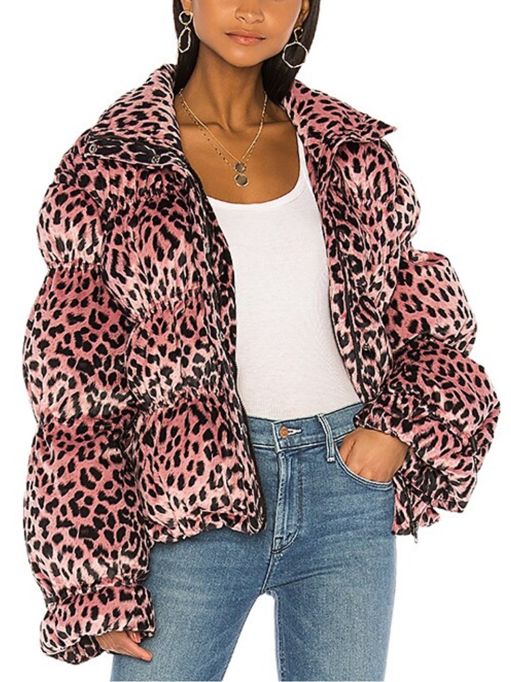 NEW Revolve LPA Pink Sora Leopard Jacket Size XXS